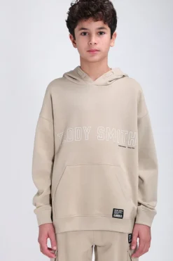 Teddy Smith Sweat à capuche coupe large S-REC HOODY JR BEIGE Store