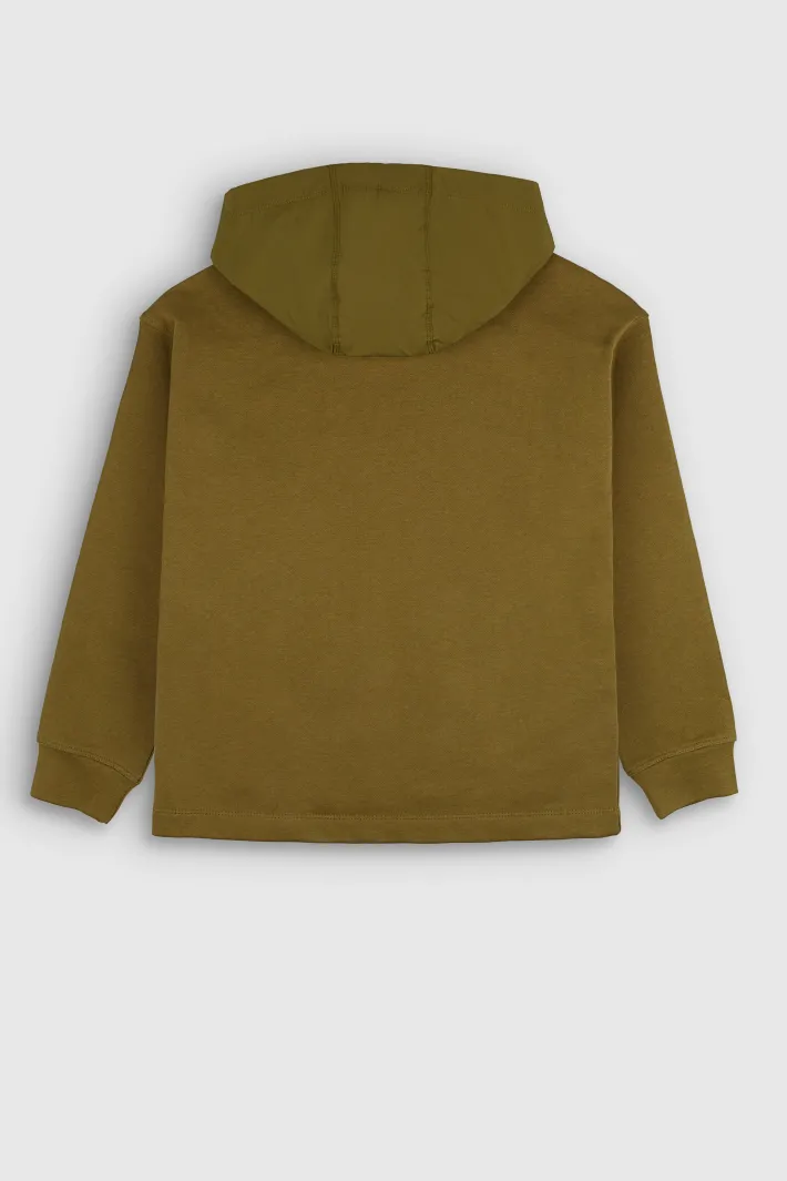 Teddy Smith Sweat à capuche coupe large S-SULLY HOODY JR TROPICAL OLIVE Cheap