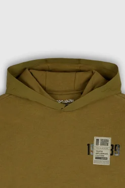 Teddy Smith Sweat à capuche coupe large S-SULLY HOODY JR TROPICAL OLIVE Cheap
