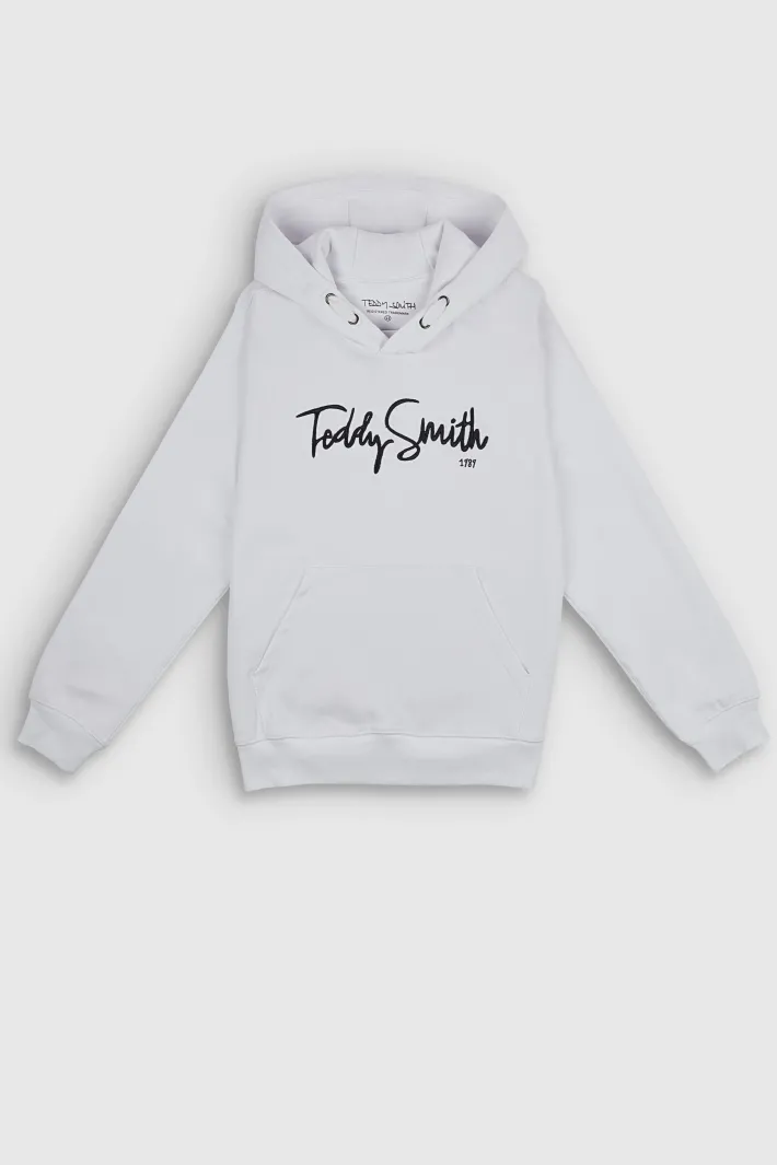 Teddy Smith Sweat à capuche S-EVRY HOODY JR BLANC New