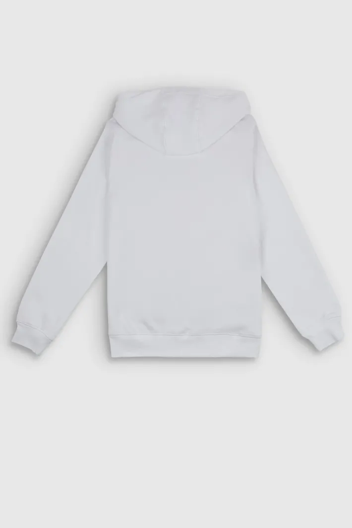 Teddy Smith Sweat à capuche S-EVRY HOODY JR BLANC New