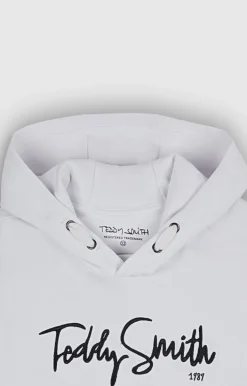 Teddy Smith Sweat à capuche S-EVRY HOODY JR BLANC New