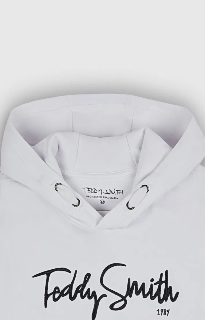Teddy Smith Sweat à capuche S-EVRY HOODY JR BLANC New