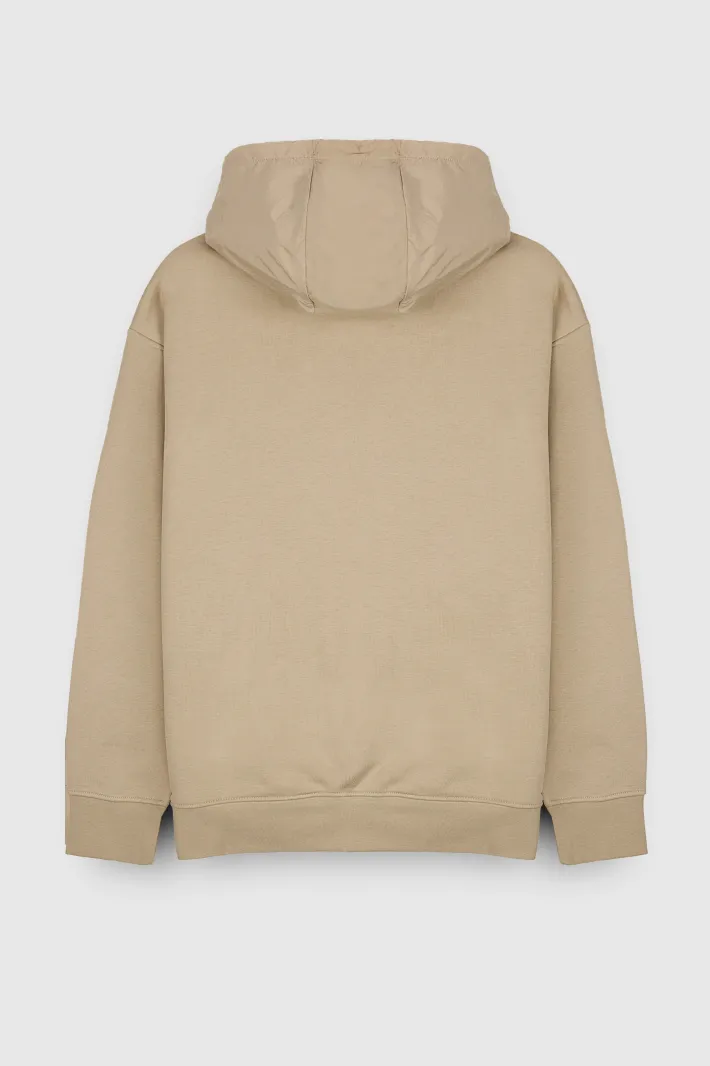 Teddy Smith Sweat à capuche S-HOUSTON HOODY BEIGE Clearance