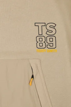 Teddy Smith Sweat à capuche S-HOUSTON HOODY BEIGE Clearance