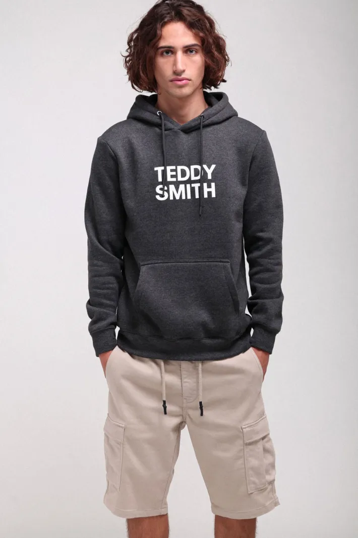 Teddy Smith Sweat à capuche SICLASS HOODY MELANGE BLACK MELANGEBLACK Fashion