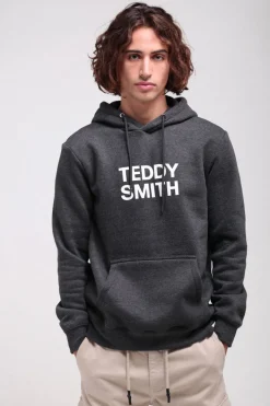 Teddy Smith Sweat à capuche SICLASS HOODY MELANGE BLACK MELANGEBLACK Fashion
