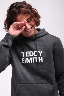 Teddy Smith Sweat à capuche SICLASS HOODY MELANGE BLACK MELANGEBLACK Fashion