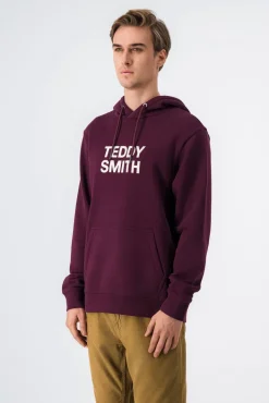 Teddy Smith Sweat à capuche SICLASS HOODY DARK WINE DARKWINE Shop