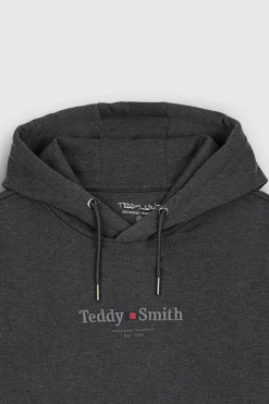 Teddy Smith Sweat à capuche S-JIM HOODY MELANGE BLACK MELANGEBLACK Fashion