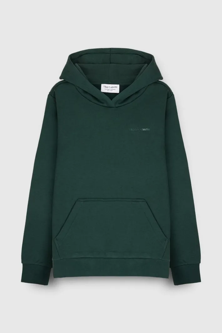Teddy Smith Sweat à capuche S-NARK HOODY JR VERT SCARABE VERTSCARABE Store