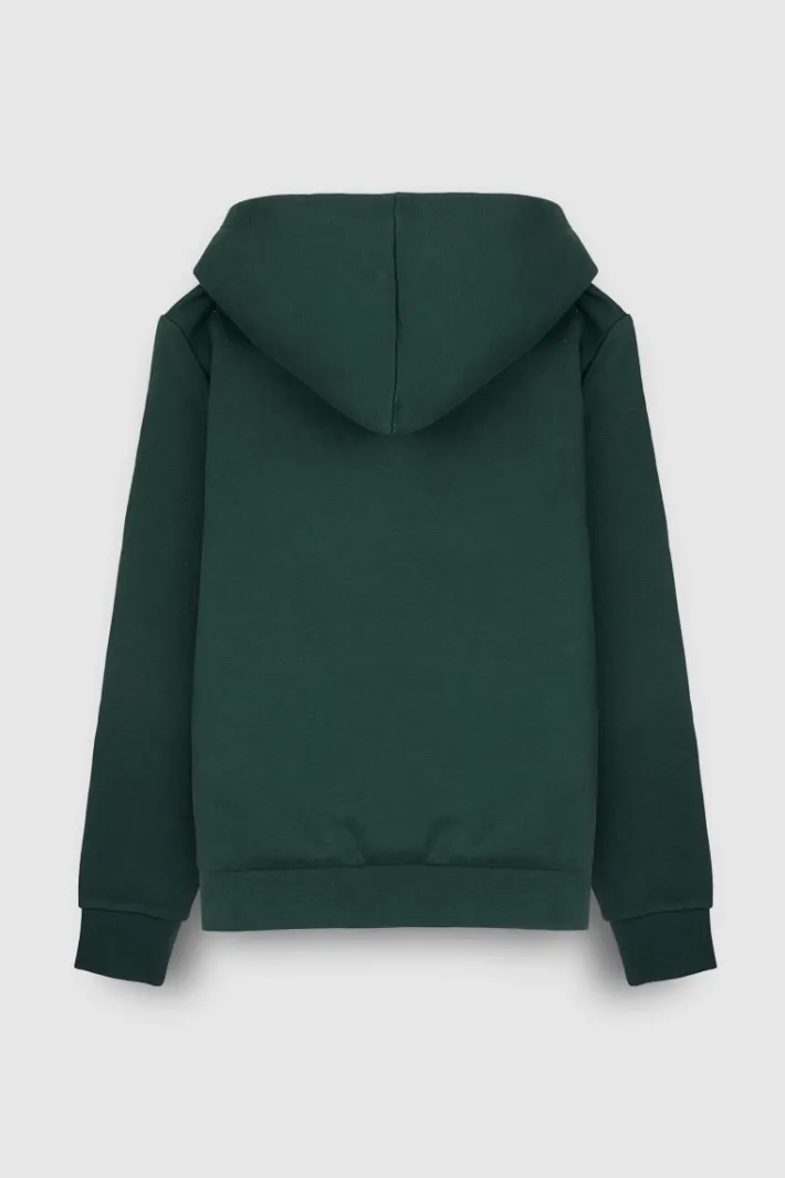 Teddy Smith Sweat à capuche S-NARK HOODY JR VERT SCARABE VERTSCARABE Store