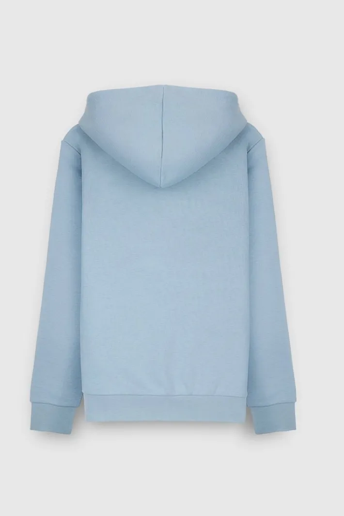Teddy Smith Sweat à capuche S-NARK HOODY JR AZUR Cheap