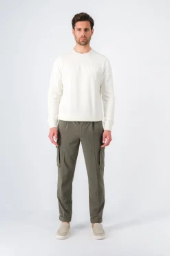 Teddy Smith Sweat col rond KENZIE RC MIDDLE WHITE Shop