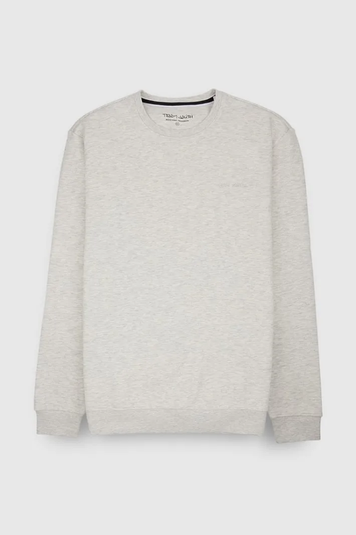 Teddy Smith Sweat col rond S-NARK RC BLANC IVOIRE CHINE BLANCIVOIRECHINE Sale