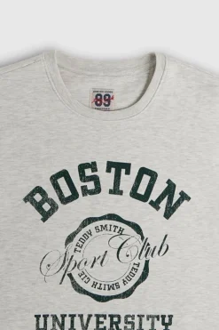Teddy Smith Sweat S-BOSTON RC BLANC IVOIRE CHINE Store