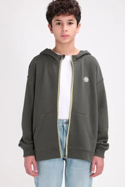 Teddy Smith Sweat zippé à capuche coupe large GICLASS HORT HZ KAKI BELUGA Clearance