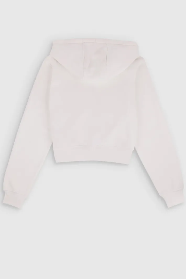 Teddy Smith Sweat zippé à capuche G-HOPE HOODY ZI BLANC Best Sale