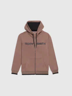 Teddy Smith Sweat zippé à capuche GICLASS HOODY CHATAIN Online