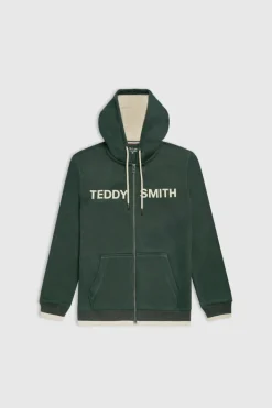 Teddy Smith Sweat zippé à capuche GICLASS HOODY VERT SCARABE VERTSCARABE Best Sale