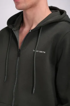Teddy Smith Sweat zippé à capuche GICLASS NEOPREN DEEP KAKI DEEPKAKI Best