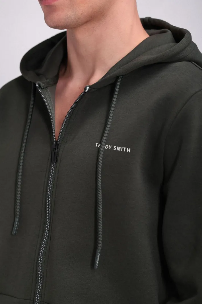 Teddy Smith Sweat zippé à capuche GICLASS NEOPREN DEEP KAKI DEEPKAKI Best