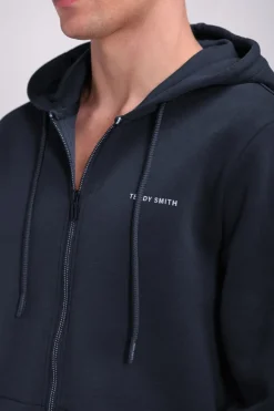 Teddy Smith Sweat zippé à capuche GICLASS NEOPREN TOTAL NAVY TOTALNAVY Outlet