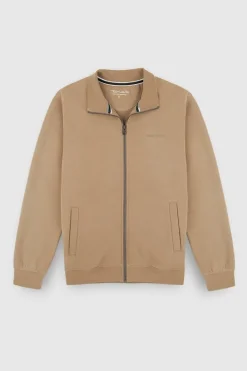 Teddy Smith Sweat zippé col montant G-NARKUS ZIP MOKA BEIGE MOKABEIGE New