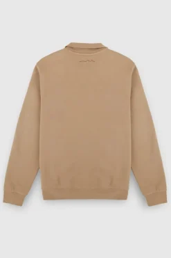 Teddy Smith Sweat zippé col montant G-NARKUS ZIP MOKA BEIGE MOKABEIGE New
