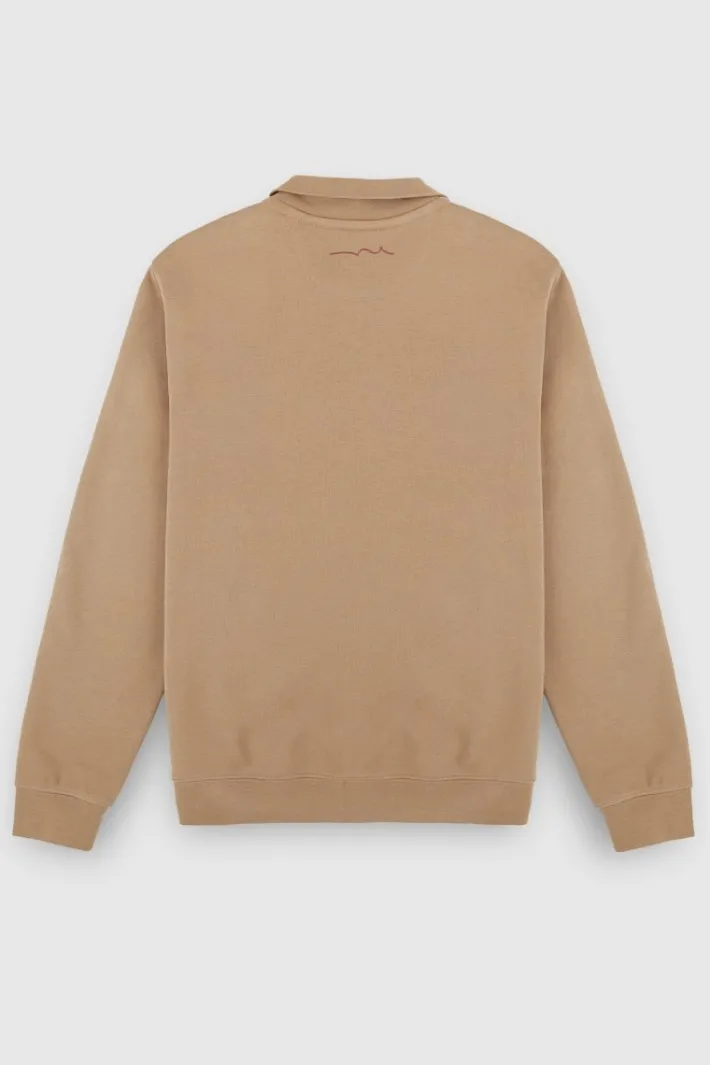Teddy Smith Sweat zippé col montant G-NARKUS ZIP MOKA BEIGE MOKABEIGE New