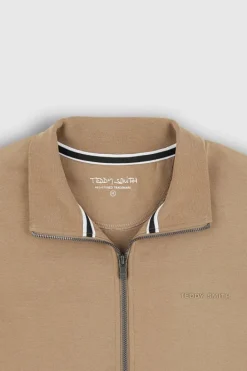 Teddy Smith Sweat zippé col montant G-NARKUS ZIP MOKA BEIGE MOKABEIGE New