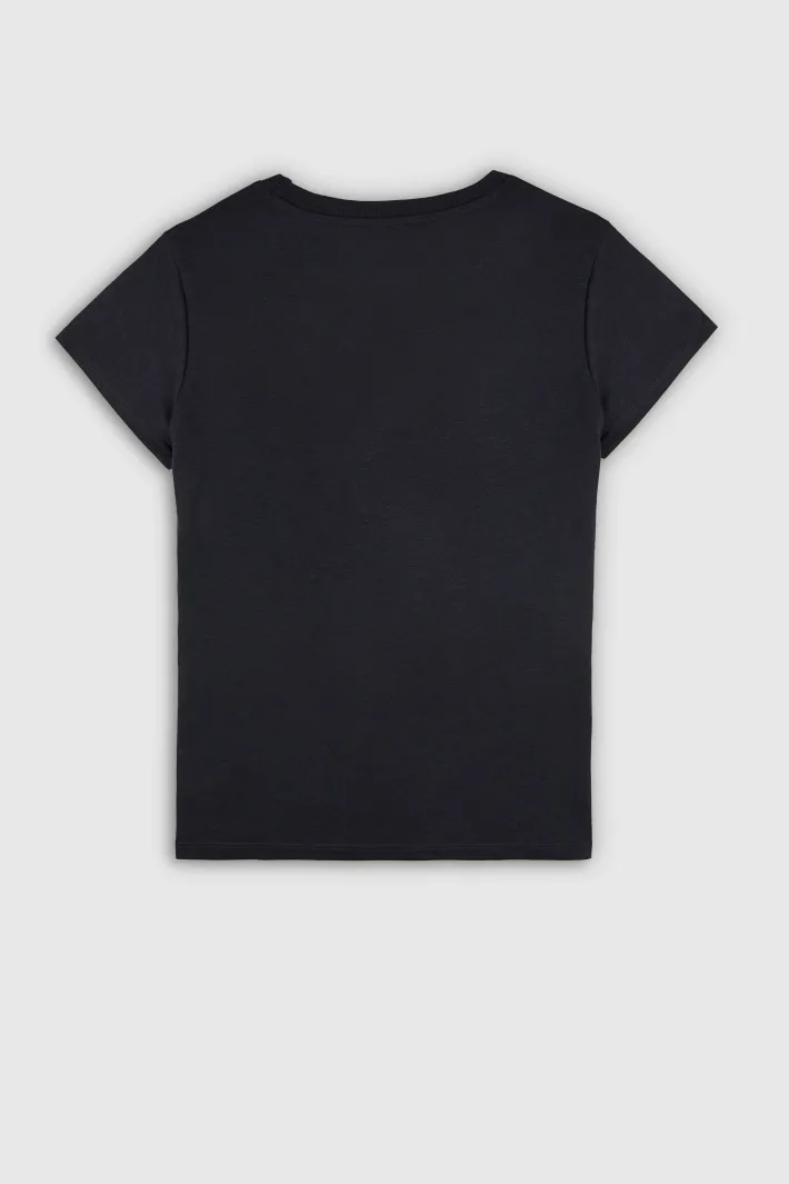 Teddy Smith Top col V T-POETI DARK NAVY DARKNAVY Outlet
