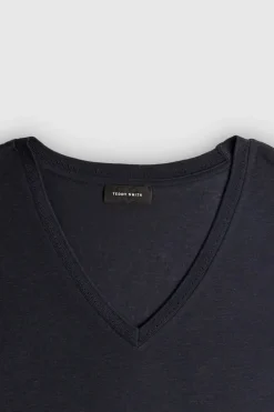 Teddy Smith Top col V T-POETI DARK NAVY DARKNAVY Outlet