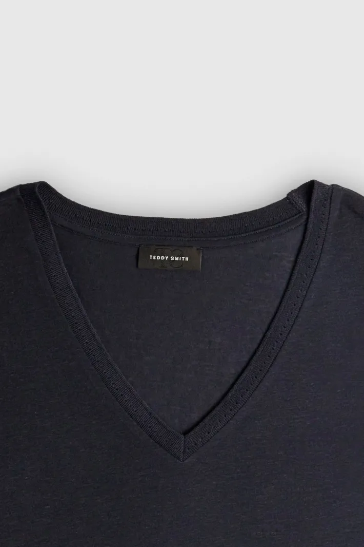 Teddy Smith Top col V T-POETI DARK NAVY DARKNAVY Outlet