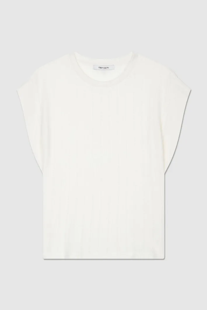 Teddy Smith Top en maille ELISA MIDDLE WHITE MIDDLEWHITE Best Sale
