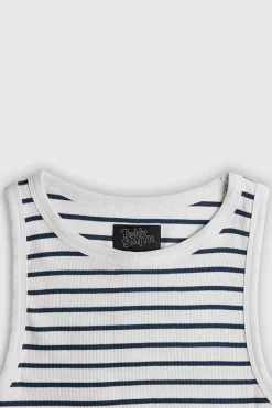 Teddy Smith Top sans manches DEB US RIB BLANC RAYURES BLANCRAYURES Sale