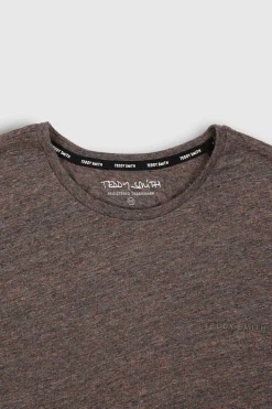 Teddy Smith T-shirt chiné col rond T-NARK MELANGE BLACK MELANGEBLACK Cheap