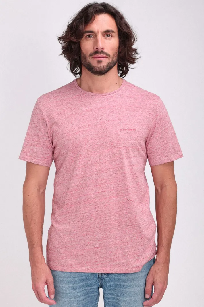 Teddy Smith T-shirt chiné col rond T-NARK ROUGE CORAIL CHINE ROUGECORAILCHINE Best