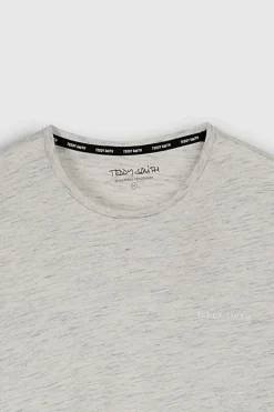 Teddy Smith T-shirt chiné col rond T-NARK BLANC IVOIRE CHINE BLANCIVOIRECHINE Best Sale