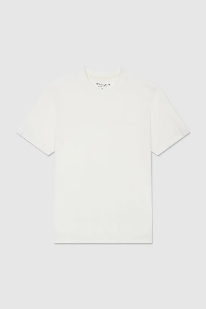 Teddy Smith T-shirt col rond avec découpe KENZIE MC MIDDLE WHITE Hot