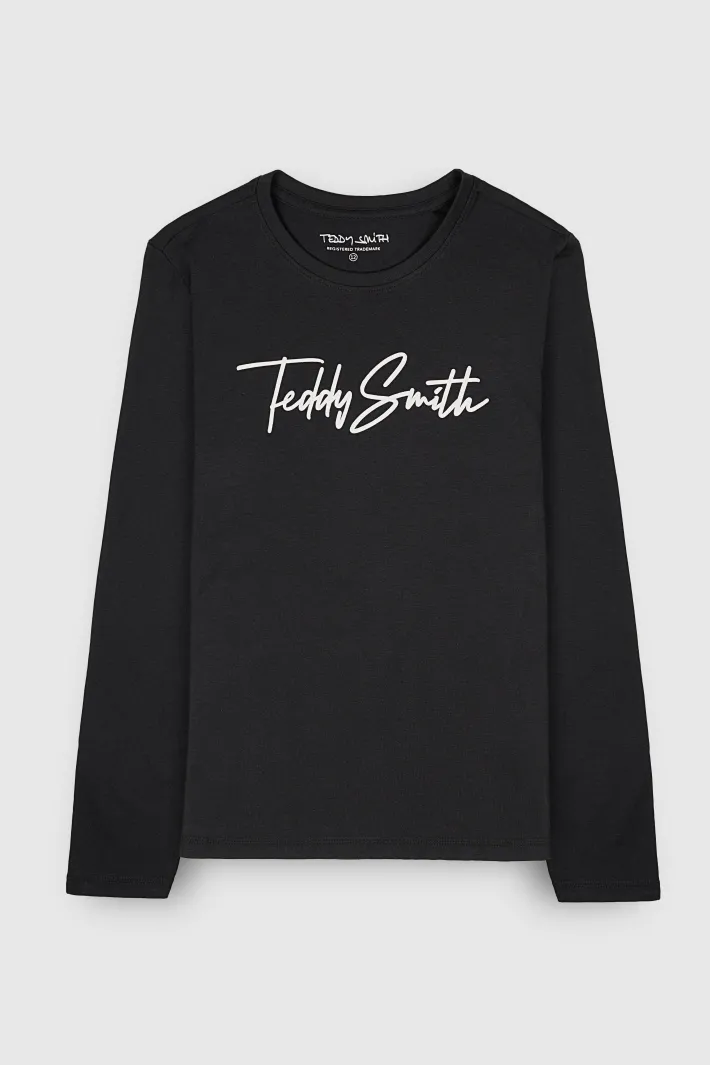 Teddy Smith T-shirt col rond EVAN ML JR DARK NAVY DARKNAVY Outlet