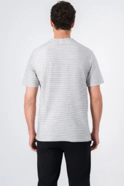 Teddy Smith T-shirt col rond jacquard COOPER MC MIDDLE WHITE Clearance