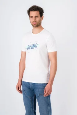 Teddy Smith T-shirt col rond JAVIER MC BLANC Discount