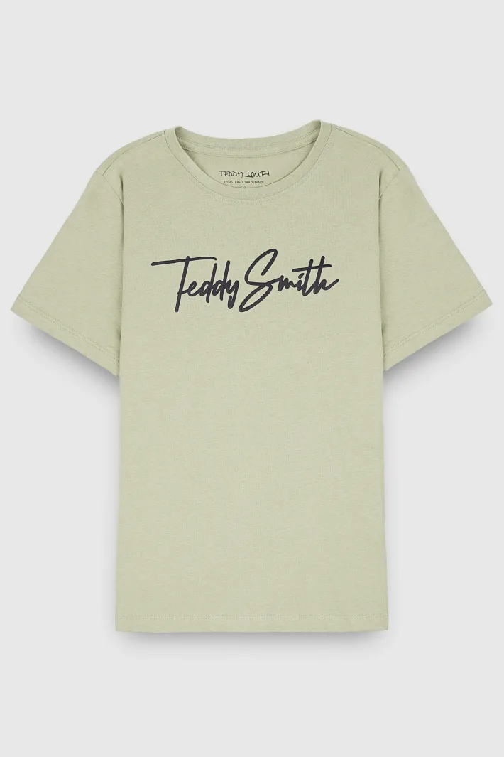 Teddy Smith T-shirt col rond manches courtes T-EVAN MC JR VERT SAUGE VERTSAUGE Best