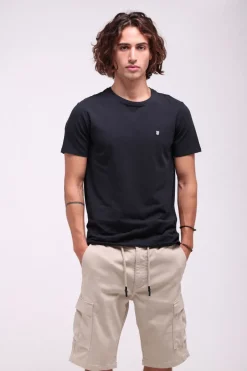 Teddy Smith T-shirt col rond manches courtes T-TAHO MC DARK NAVY DARKNAVY New
