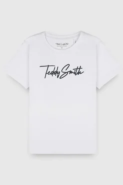 Teddy Smith T-shirt col rond manches courtes T-EVAN MC JR BLANC New