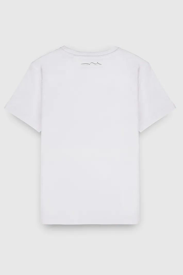 Teddy Smith T-shirt col rond manches courtes T-EVAN MC JR BLANC New