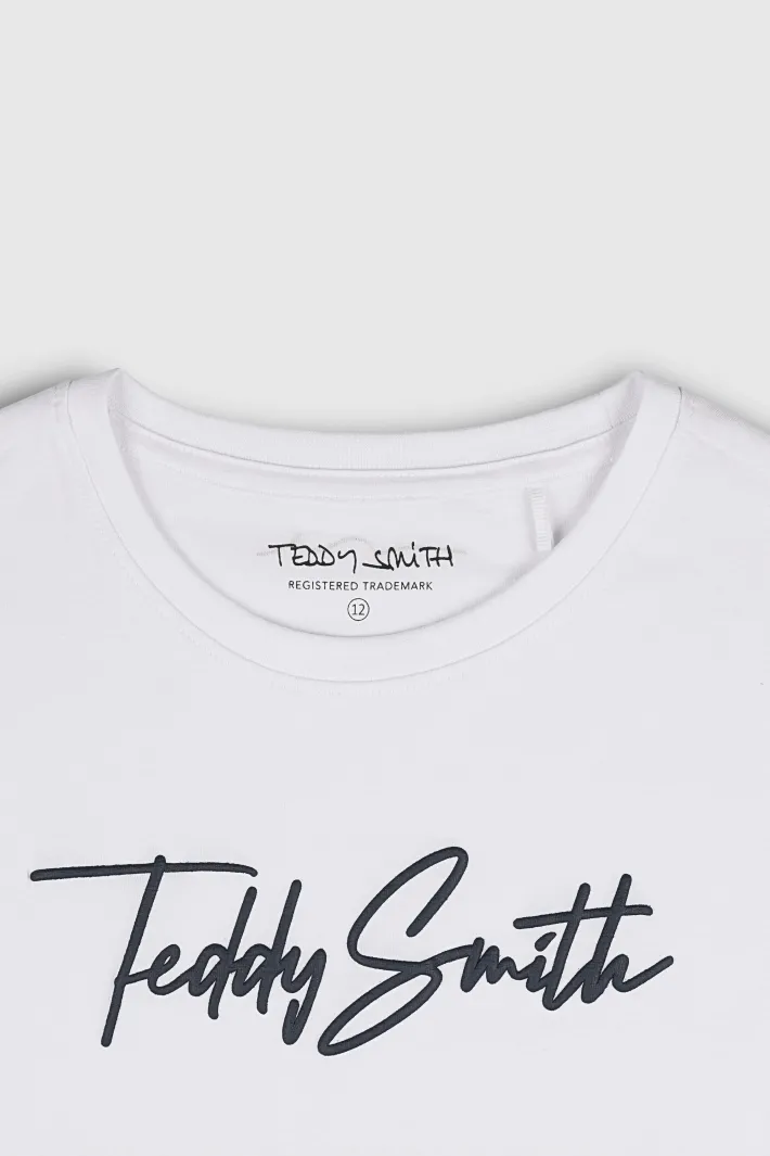 Teddy Smith T-shirt col rond manches courtes T-EVAN MC JR BLANC New