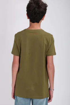 Teddy Smith T-shirt col rond manches courtes T-NEO MC JR TROPICAL OLIVE TROPICALOLIVE Best Sale
