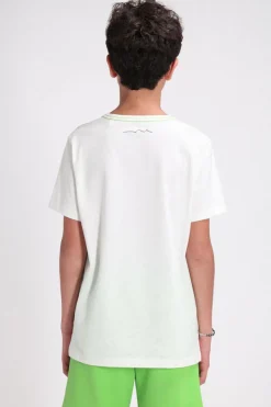 Teddy Smith T-shirt col rond manches courtes T-PATCH MC JR MIDDLE WHITE Outlet